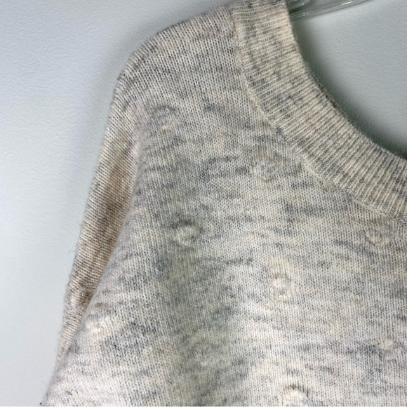 William Rast Alpaca mix gray v- back knit dot sweater size S - Picture 3 of 10